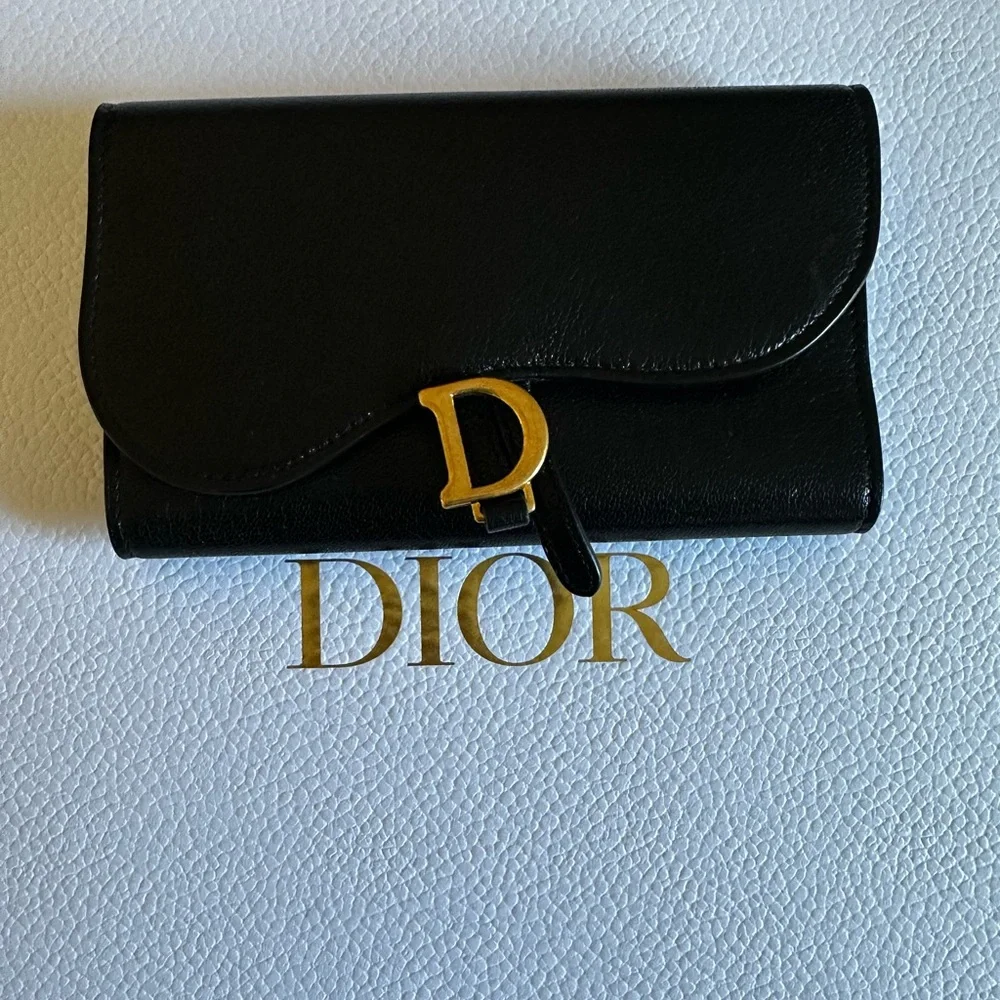 DIOR Saddle Long Wallet Goatskin